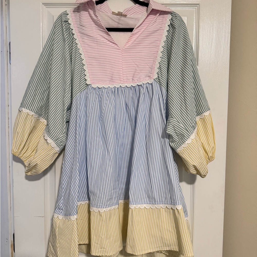 Entro Multicolor Striped Dress